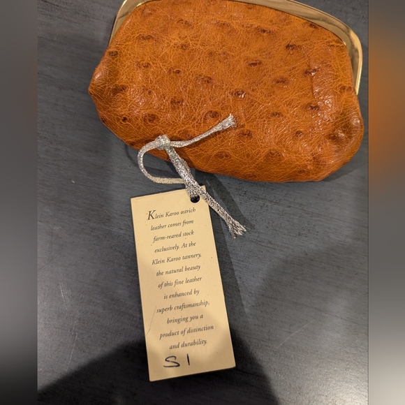 Vintage ostrich leather coin purse - Picture 9 of 11